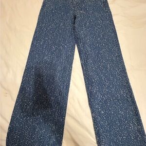 rag & bone Blue Patterned Flare Jeans